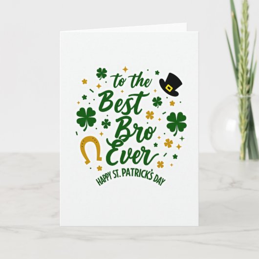 Meilleure Carte de Saint-Patrick pour un Frère (Devant)