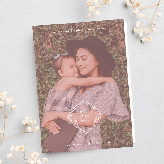 Meilleure carte de vacances pour mère toujours sen