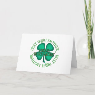 Meilleure carte de vœux blanche pour mère irlandai