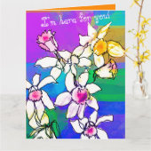 Meilleure carte de voeux florale Sympathie/support (Fleur jaune)