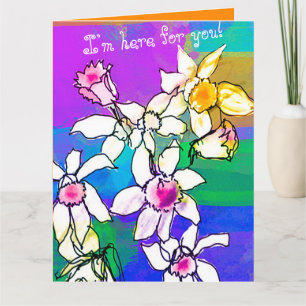 Meilleure carte de voeux florale Sympathie/support