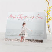 Meilleure carte de voeux photo de Noël (Fleur jaune)