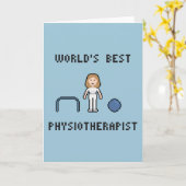 Meilleure carte de voeux physiothérapeute du monde (Fleur jaune)