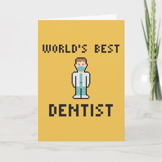 Meilleure carte de voeux pour dentiste au monde (Devant)