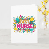 Meilleure carte de vœux pour infirmière (Fleur jaune)