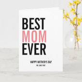 Meilleure carte de voeux pour la fête des mères (Fleur jaune)