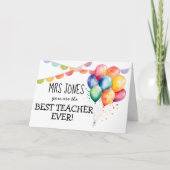 Meilleure carte d'enseignant (Devant)