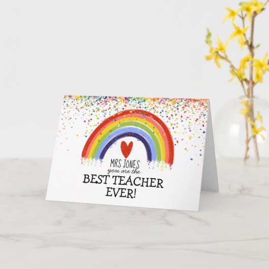 Meilleure carte d'enseignant (Fleur jaune)