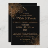 Meilleure carte d'invitation à plat Mariage, taill (Devant / Derrière)