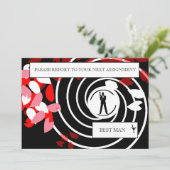 Meilleure carte d'Invitation homme ou Groomsman (Debout devant)