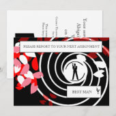 Meilleure carte d'Invitation homme ou Groomsman (Devant / Derrière)