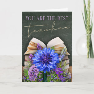 Meilleure Carte Florale de Tableau Noir pour Ensei