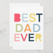 Meilleure carte Papa Ever pour Fête des pères et A (Devant / Derrière)