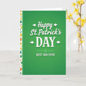 Meilleure Carte St Patrick pour Papa (Fleur jaune)