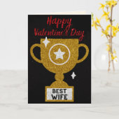 Meilleure carte Valentine Parties scintillant femm (Fleur jaune)