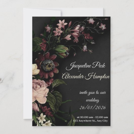 meilleure carte violette de mariage (Devant)
