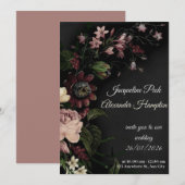meilleure carte violette de mariage (Devant / Derrière)
