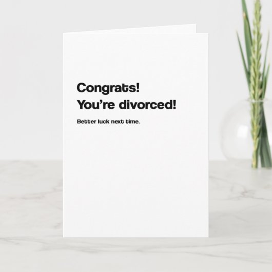 Meilleure chance Carte de divorce la prochaine foi (Devant)