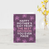 Meilleure décision Carte de la Fête des Mères (Fleur jaune)