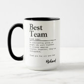 Meilleure définition d'équipe Tasse personnalisée (Gauche)