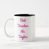 Meilleure enseignante de tous les temps Mug à café (Gauche)