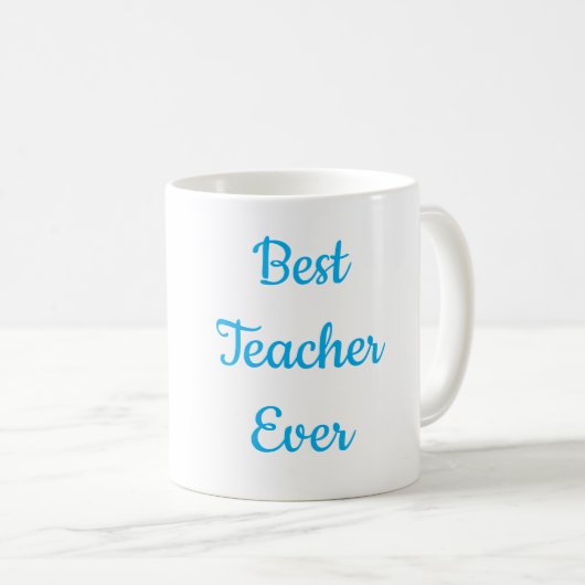 Meilleure Enseignante Mug à Café (Devant droit)