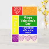 Meilleure épouse carte de la Saint-Valentin thème (Fleur jaune)