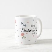 Meilleure femme de pasteur jamais florale Mug (Devant droit)