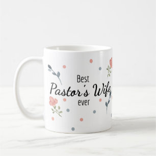 Meilleure femme de pasteur jamais florale Mug