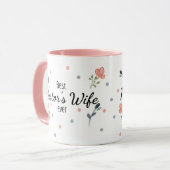 Meilleure femme de pasteur jamais rose florale Mug (Devant gauche)