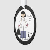 Meilleure femme ornement acrylique vétérinaire (devant)