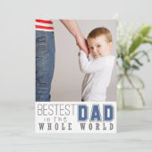 Meilleure Fête des pères papa Carte photo plat / B (Debout devant)