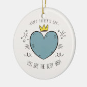 Meilleure Fête des pères papa heureux | Ornement (Gauche)