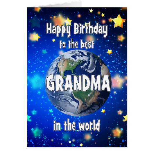 Meilleure Grand-Mère Au Monde Anniversaire (Devant)