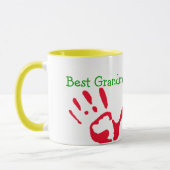 Meilleure grand-mère avec mug empreintes de mains (Gauche)