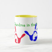Meilleure grand-mère avec mug empreintes de mains (Centre)