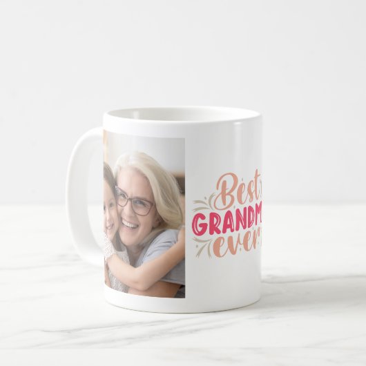 Meilleure grand-mère Jamais Photo Café Mug (Devant gauche)
