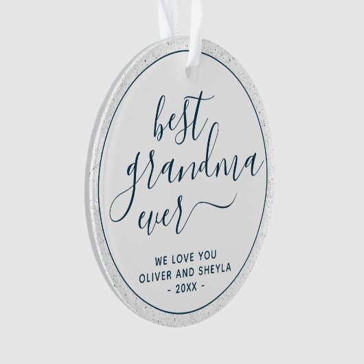Meilleure grand-mère jamais Script photo sur le do (devant)