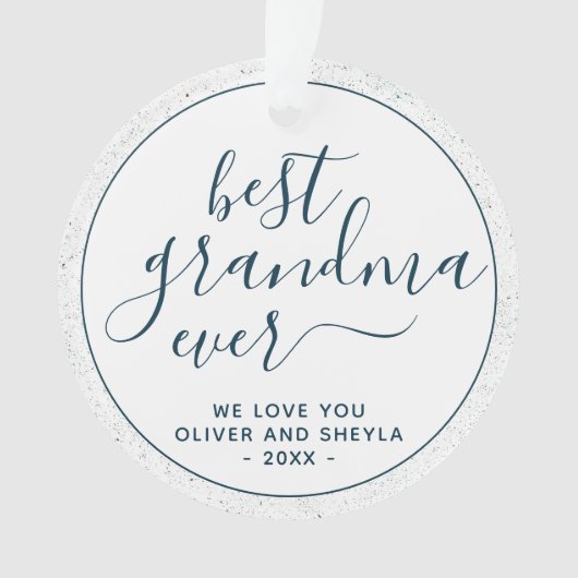 Meilleure grand-mère jamais Script photo sur le do (devant)