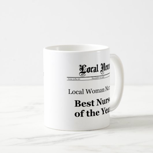 Meilleure infirmière de l'année Mug (Devant droit)