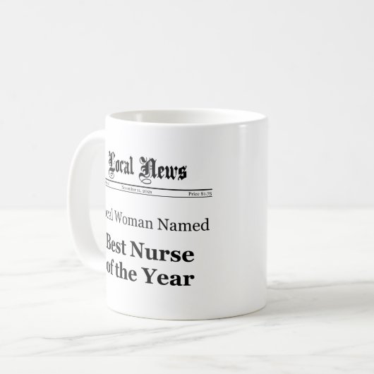 Meilleure infirmière de l'année Mug (Devant gauche)