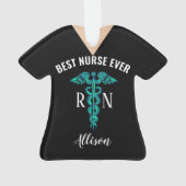 Meilleure infirmière jamais Médicale Caduceus pers (dos)