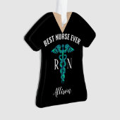 Meilleure infirmière jamais Médicale Caduceus pers (devant)