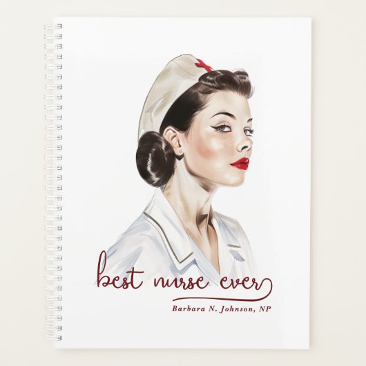 Meilleure infirmière jamais rétro Vintage Ajouter (Devant)