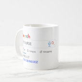 MEILLEURE INFIRMIÈRE Photo Mug Nouveauté Recherche (Devant gauche)