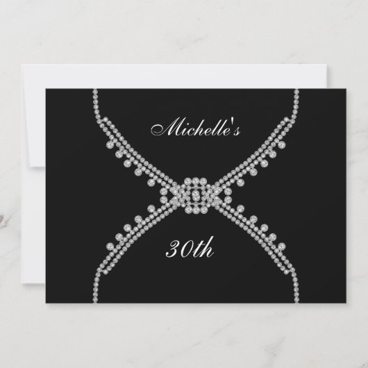 Meilleure invitation de fête d'anniversaire noire (Devant)