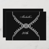 Meilleure invitation de fête d'anniversaire noire (Devant / Derrière)