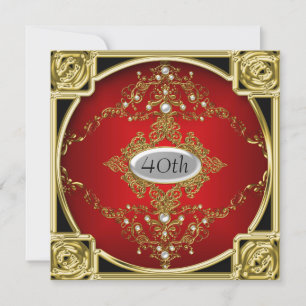 Meilleure Invitation de Fête d'Anniversaire Rouge