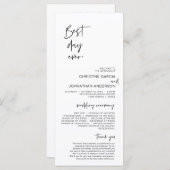 Meilleure journée jamais, Programme de Mariage min (Devant / Derrière)