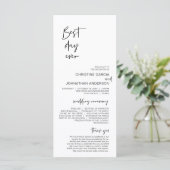 Meilleure journée jamais, Programme de Mariage min (Debout devant)